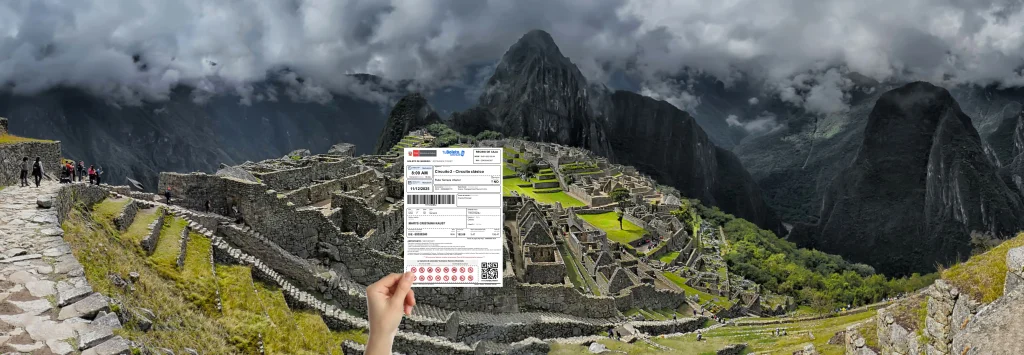 boleto de entrada a Machu picchu