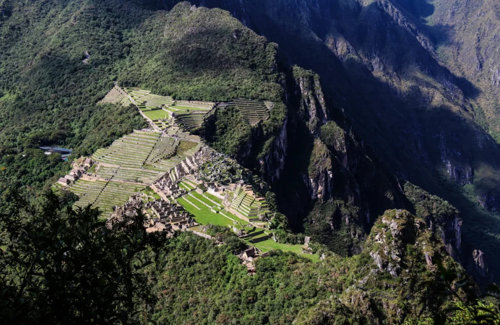View from Waynapicchu to Machu Picchu