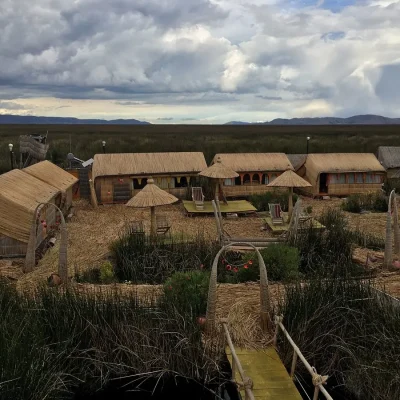 cattail houses in lake tititcaca